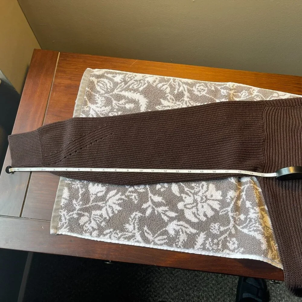 NWOT Women's Wrap Sweater Chocolate-Large - Picture 12 of 14